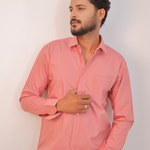 Coral pink cotton
