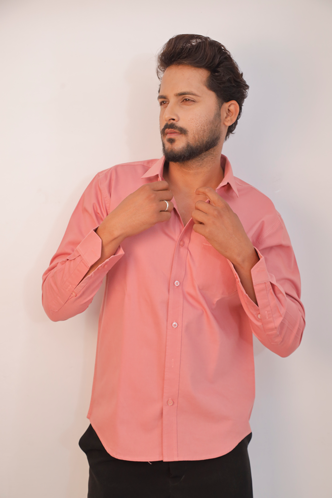 Coral pink cotton