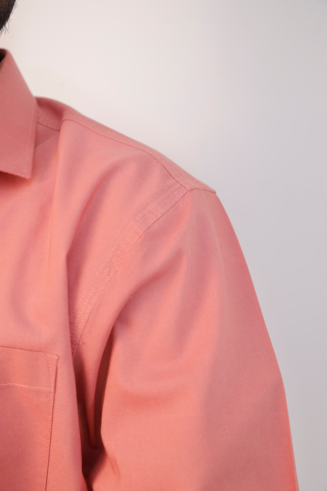 Coral pink cotton