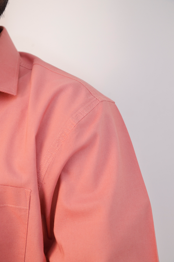 Coral pink cotton