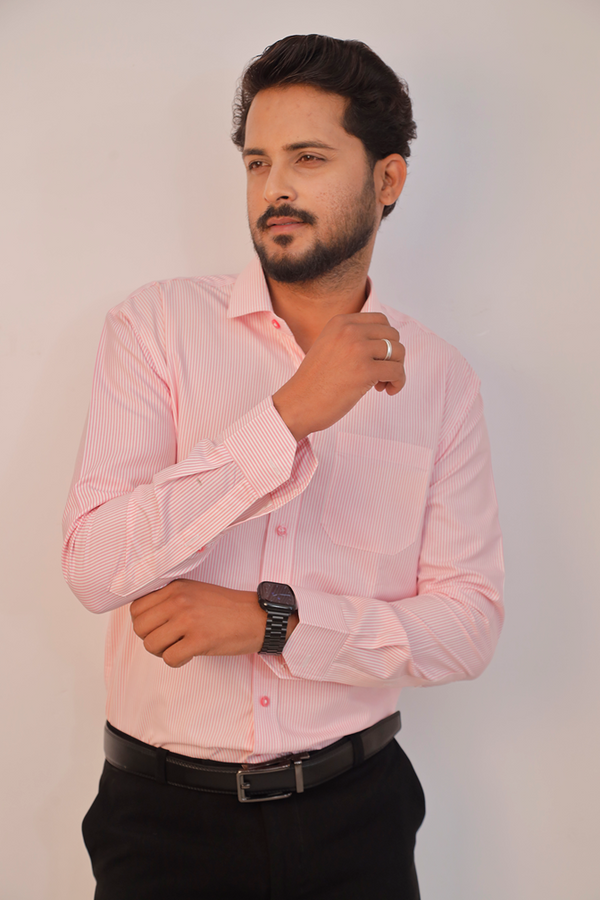 Pink stripe cotton