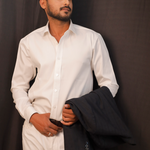 White stretch cotton