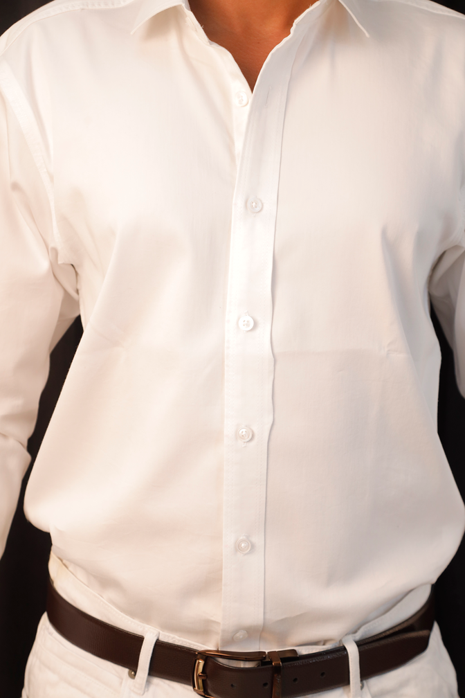 White stretch cotton