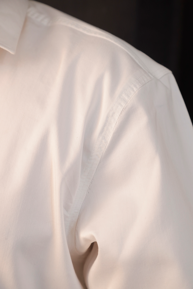 White stretch cotton