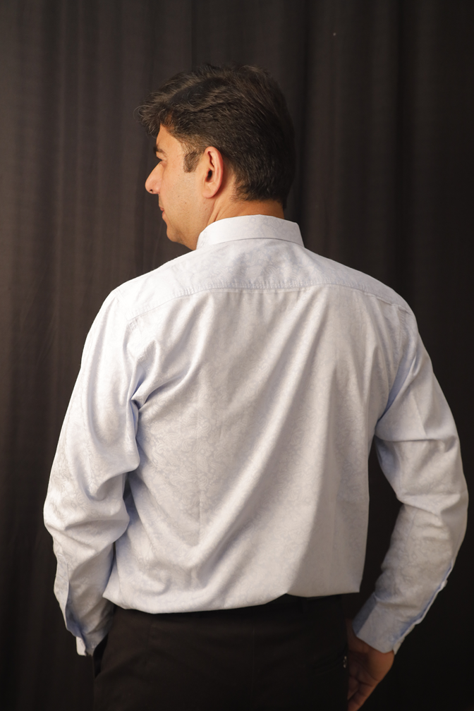 Light blue print, cotton
