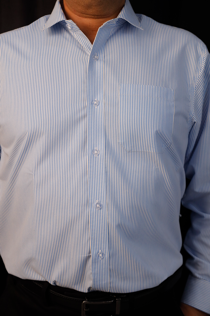 Blue stripe cotton