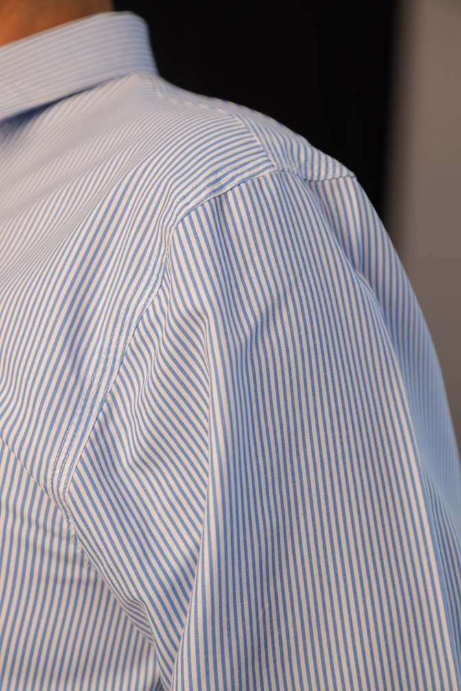 Blue stripe cotton