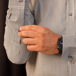 Black stripe cotton