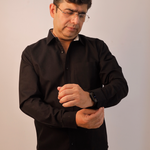 Black stretch cotton