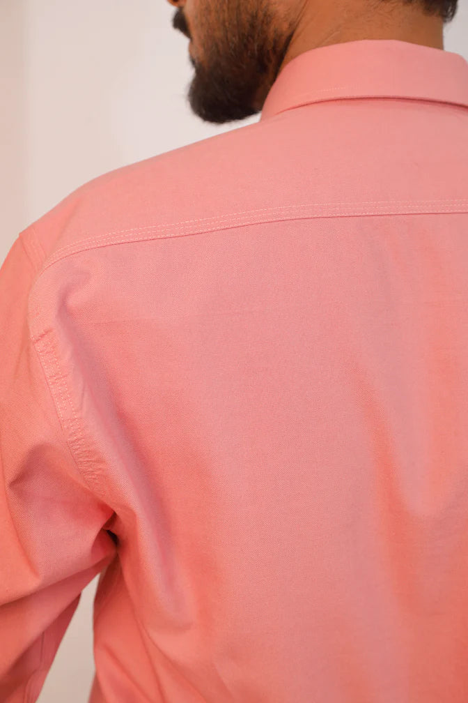 Coral pink cotton